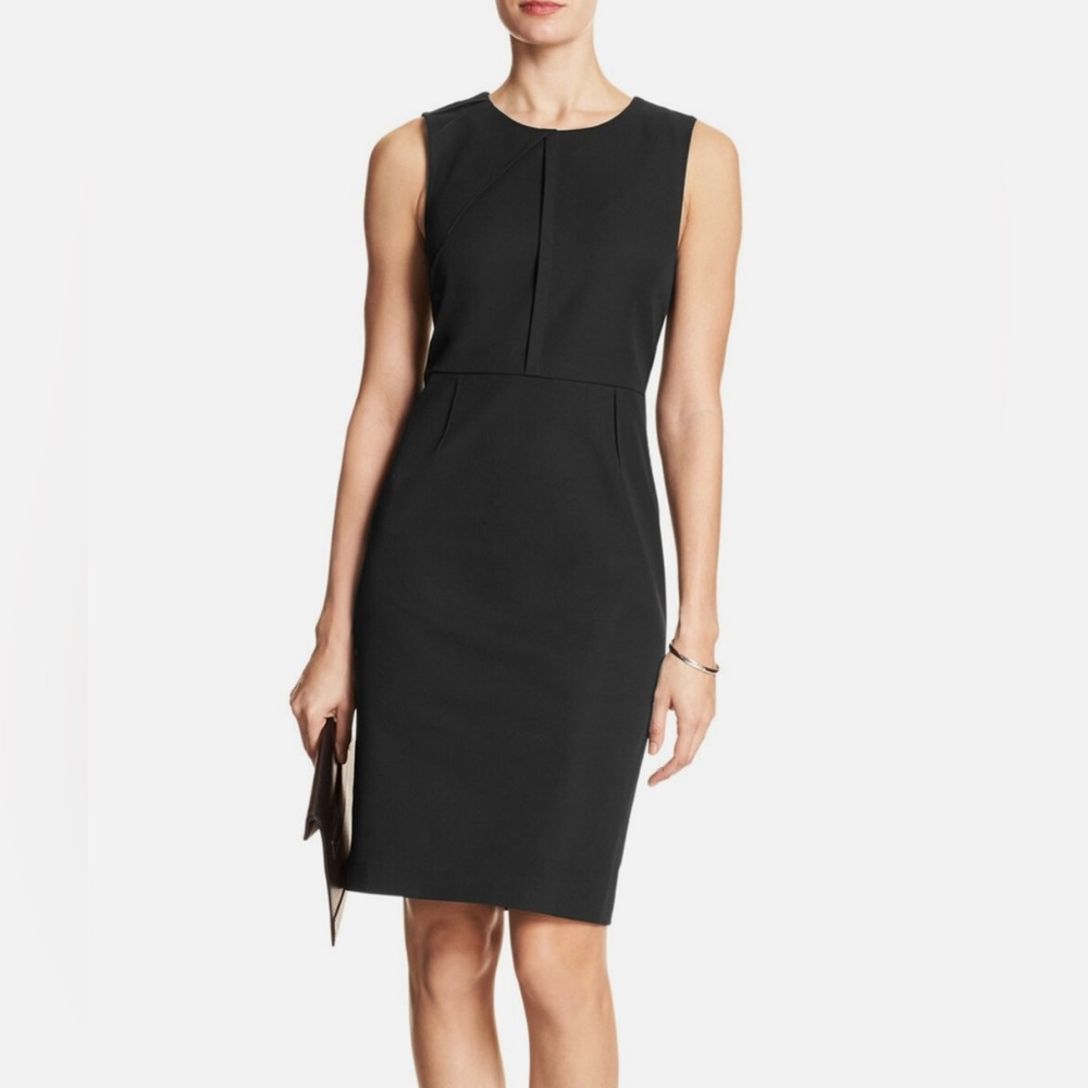 Banana Republic Black Midi Sheath Dress